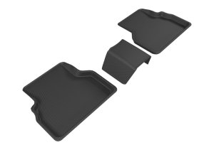 Audi Q3 Floor Mats - Rear - 3D MAXpider - Kagu - Black - `15-`18